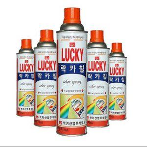 럭키 스프레이 락카 페인트 사비 도색 코팅 빠데 니스