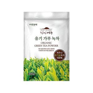 다농원 청정제주 유기가루녹차 200g 그린티