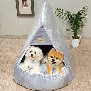 강아지집/텐트/고양이집/개집/강아지방석/극세사/쏘옥 극세사 삼각 하우스