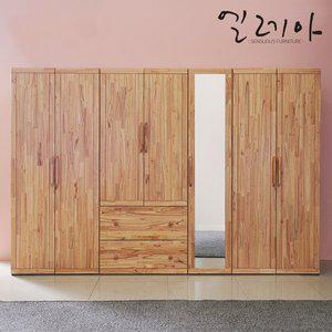 [해오름가구]엘레아 레시스 참죽나무 원목 옷장 세트_A형