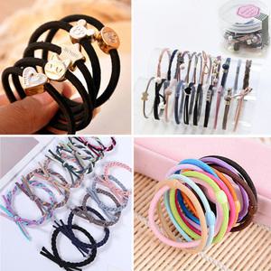 머리끈 100개 골드메달 머리고무줄 헤어밴드 트위스트