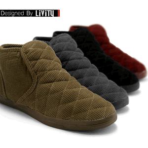 초특가한정[정품]LIVITY 포근한 누빔 골덴 단화 플랫슈즈 로퍼 캔버스화 앵글부츠 털단화-토리아 15종택일