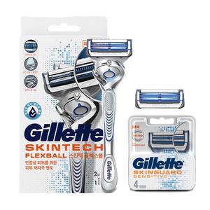 질레트 스킨텍 면도날 6입+스킨텍 플렉스볼 면도기