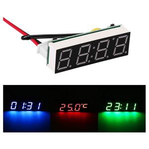 차량용 시계 게이지 3in1 디지털 온도 볼트 자동차 LED