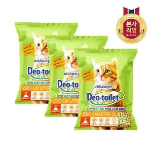 LG 데오토일렛 감자 사막화 Zero 고양이모래 2L x 3개
