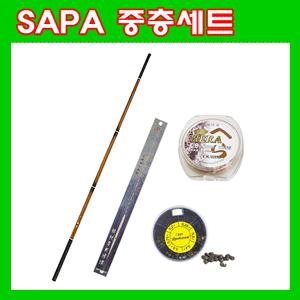 SAPA 참竹 중층 12척세트=참죽중층대12척+중층내림찌+헤라낚시줄+봉돌세트