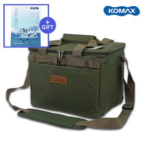 코멕스 고리가 달린 쿨러백 보냉백 아이스박스 (카키/15리터) (+아이스팩)
