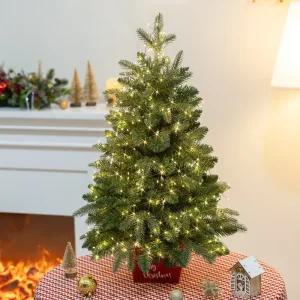 크리스마스 미니트리 나무 무장식 고급 울창한 초록숲 75cm 소형 테이블 탁상용 전나무 PE PVC