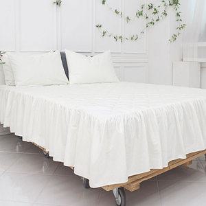 국내산 겨울침구 극세사 숏 vs 롱 스커트 침대 매트리스 커버 아이보리