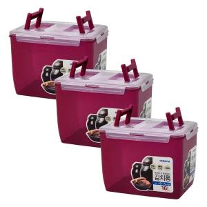 코멕스 뚜껑이 더 튼튼해진 김치통 마젠타 16L X 3개