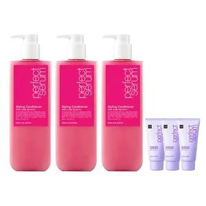 미쟝센 퍼펙트 세럼 컨디셔너 스타일링, 680ml, 3개 + 증정 (세럼 매직스트레이트 트리트먼트 31ml, 3개)