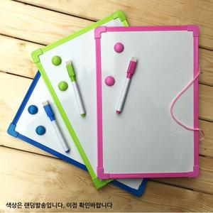 메모 화이트보드 색상랜덤 미니 15x20cm 학원 사무실 자석보드 도전골든벨 낙서장 칠판세트