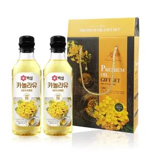 백설 프리미엄유 선물세트 카놀라유 명절선물 500mlX2P