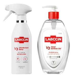 랩신 V3 항균 소독 스프레이 410ml + 손소독제 겔 500ml 살균 소독 99.9% 의약외품