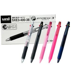 유니 제트스트림 3색 멀티펜 SXE3-400-38 0.38 10자루