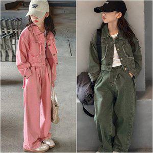 [삐삐네옷가게]여아 주니어 데님 올리비아 봄가을 자켓 청바지 세트