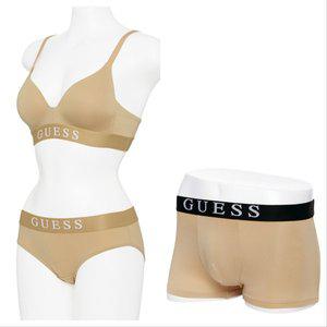 [게스언더웨어](대구신세계)(노와이어)쿨맥스 빅로고 포인트 커플속옷 세트GO(GCWBR225GO/GCWPT225/GCMD...