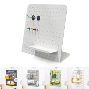 인테리어 백색 타공판 스탠드 메모판 소품받침 세트/다용도타공판/문구용타공판/벽부착타공보드