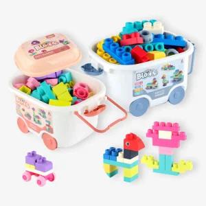 말랑이 소프트 블록 100pcs 세트 대용량 실리콘 블럭 어린이 유아 놀이