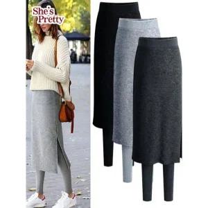 [하프클럽/]보아기모레깅스밴딩스커트