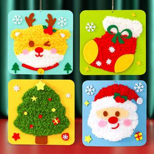 크리스마스털실 액자 걸이 만들기어린이집 만들기 크리스마스 미술재료 초등미술 집콕놀이