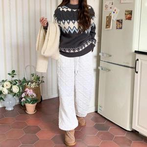 [기타]누빔 와이드팬츠 겨울 패딩 스님 비구니 승려 솜바지