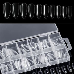 투명플라스틱네일팁 투명인조손톱 네일아트부자재 120pcs 3종모양