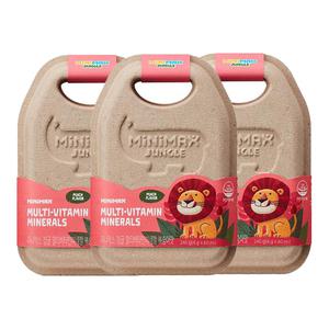 미니막스 정글 멀티비타민 미네랄 복숭아맛, 60구미, 3개