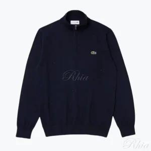 라코스테 클래식 핏 집 스웨터 AH1980 166 하프 집업 니트