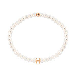 [비앤비골드] 14K/18K 골드 고딕H 컷팅볼 스왈진주 팔찌 SNB41107