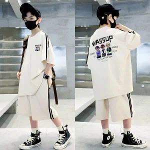 [삐삐네옷가게]남아 주니어 왓썹캐릭터 여름 트레이닝 상하