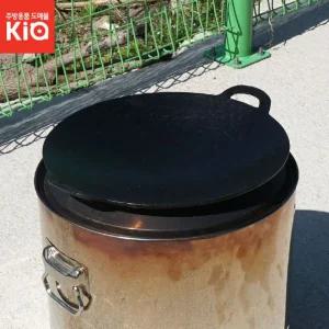 무쇠 그리들 주물 캠핑 구이팬 삼겹살 쭈꾸미 곱창 불판 조선 국내산 길들임