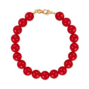 [비앤비골드] 14K 레드볼 스터드 8mm 산호 팔찌 IGB41515