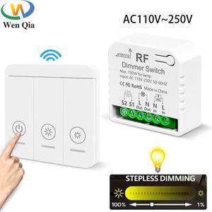 원격 제어 기능이 있는 무선 조광기 전등 스위치 LED 및 Halogen10W-150W용 AC110V 220V 가능 제어(Wi-Fi