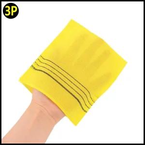 [2개묶음] 사각타올 장갑 화장실품 때 수건 이태리 목욕툴 3개 타올