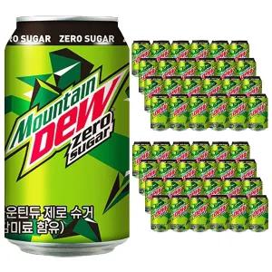 롯데 마운틴듀 제로 355ml x 48캔 (24캔 2박스)
