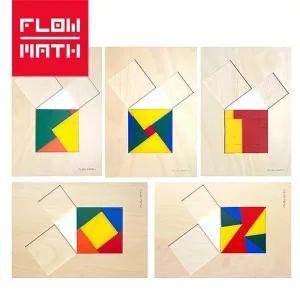 플로우수학교구- 피타고라스 퍼즐 정리 - 사각형 5종세트