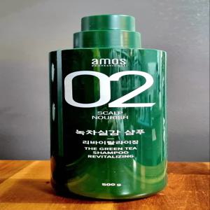 아모스 녹차실감 리바이탈라이징 샴푸 500g
