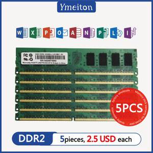 Ymeiton 데스크탑 메모리 ddr2 800MHz 2GB U DIMM RAM 240 핀 1 8v PC 5PCs
