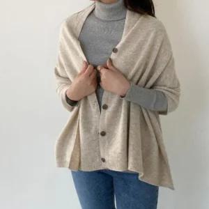 여자 FW 울블렌드 판초 환절기 스웨터 가디건_3