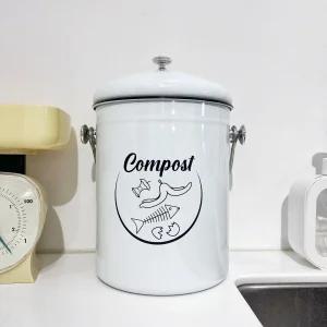 법랑 밀폐 음식물 쓰레기통 냄새차단 벌레방지 음식물 쓰레기통 5L