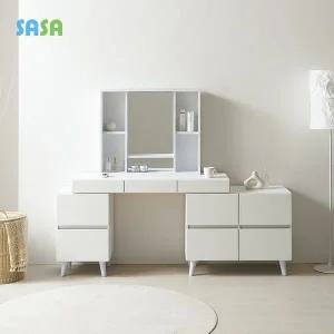 [SASA]사사가구 헤니 확장형 인출식 와이드화장대세트 수납거울포함