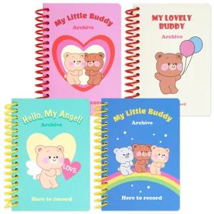 포포팬시 리틀버디 미니 수첩 혼합 4권 메모장 신학기 노트 유선 스프링 메모장