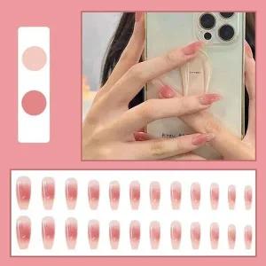 네일팁 붙이는 셀프 젤네일 손톱 연장 치크네일 핑크-WFH6IMR