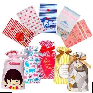 리본 선물봉투(50매) 축하 생일 답례 사탕 봉투
