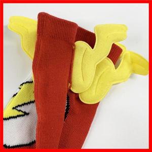 귀여운 만화 2D 애니메이션 코스프레 청소년 송아지 양말 스타 번개 니트 망토 장식 힙스터 무릎 높이 스타