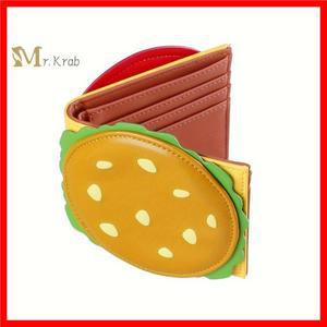 게알 성 지갑 햄버거 지갑 남성용 및 여성용 지갑 Rfid 모조 도둑 브러시 짧은 지갑 작은 지갑