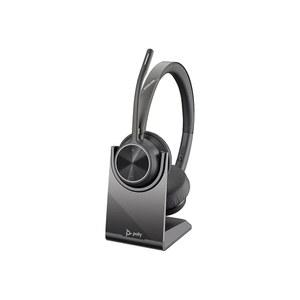 Plantronics Voyager 4320 UC 블루투스 온 이어 컴퓨터 헤드셋, 블랙 앤 그레이 (218479-01)