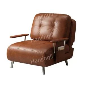 소파베드 접이식 싱글 의자 발코니 쇼파 베드 1인 가죽 침대 안락체어 확장형 거실 원룸