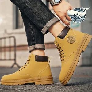 캐주얼 남성 워커화 편안한 베이지 컬러 캐주얼부츠 남자워커신발